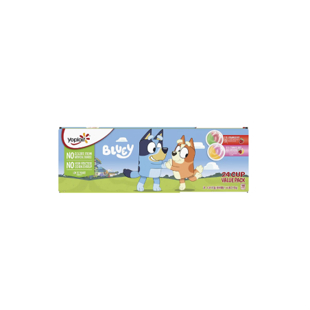 Paquete variado de yogur bajo en grasa, fresa, plátano y fresa Yoplait yokids (24U, 4oz)